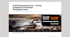 Desktop Screenshot of clickphotographycourses.com